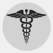 Medisch symbool ronde sticker (Voorkant)