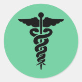 Medisch symbool ronde sticker (Voorkant)