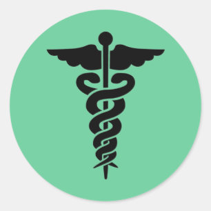Medisch symbool ronde sticker