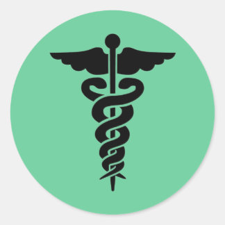 Medisch symbool ronde sticker