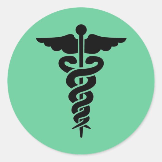 Medisch symbool ronde sticker (Voorkant)
