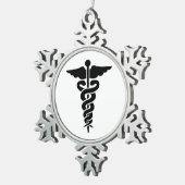 Medisch symbool tin sneeuwvlok ornament (Rechts)