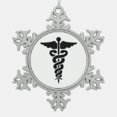 Medisch symbool tin sneeuwvlok ornament (Voorkant)