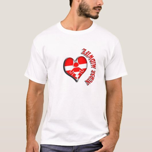 MEDISCH SYMBOOL VAN HET MIDWIFE-HART T-SHIRT (Voorkant)