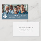 Medisch team in het ziekenhuis visitekaartje (Voorkant / Achterkant)