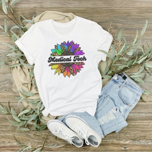 Medisch Tech Beroep Rainbow Zonnebloem T-shirt
