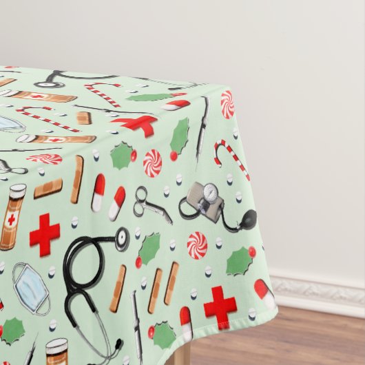 Medisch thema kerstfeest tafelkleed (Voorbeeld)