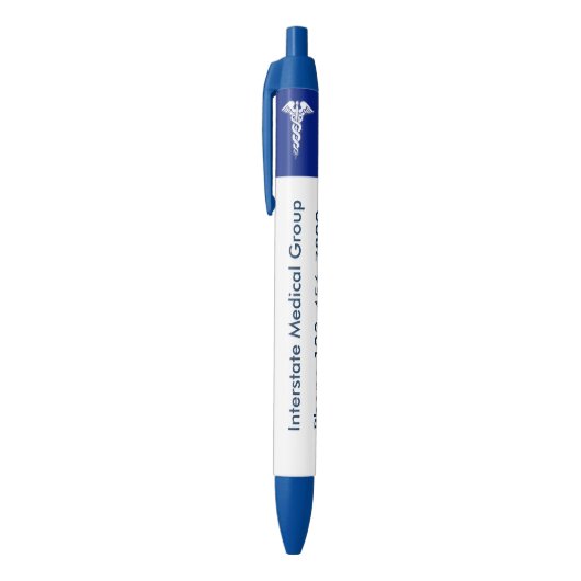Medisch thema promotioneel zwarte inkt pen (Top (Verticaal))