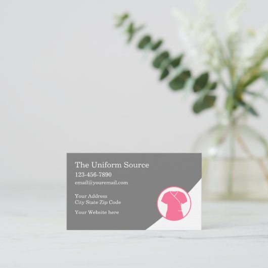 Medisch Uniform Leverancier Visitekaartje (Staand voorkant)