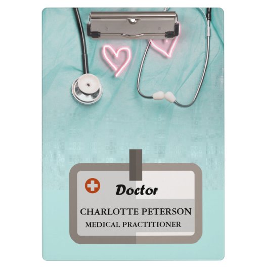 Medisch uniform stethoscoop dokter klembord (Voorkant)
