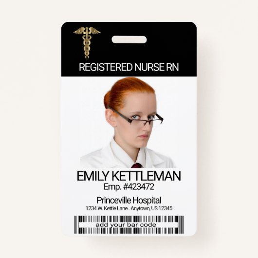 Medisch veld foto badge - Gold Logo (Voorkant)