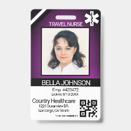 Medisch veld foto badge - Reizen Verpleegkundige -