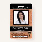 Medisch veld foto badge - Sinaasappel (Voorkant)