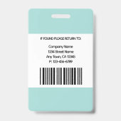 Medisch veld fotobadge - Bewerkbaar Badge (Achterkant)