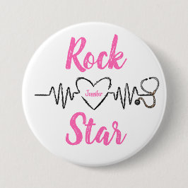 Medisch Verpleegkundige Arts Aangepaste hartslag S Ronde Button 7,6 Cm