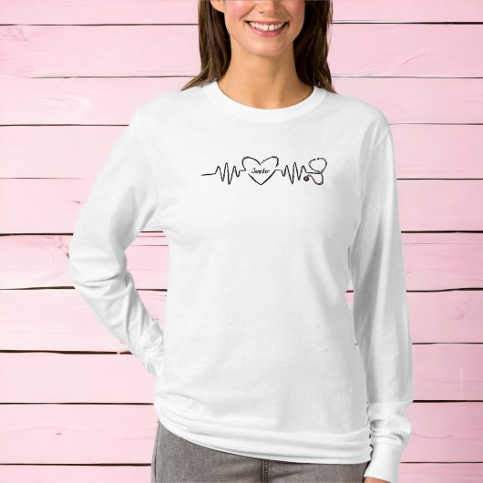 Medisch Verpleegkundige Arts Aangepaste hartslag S T-shirt