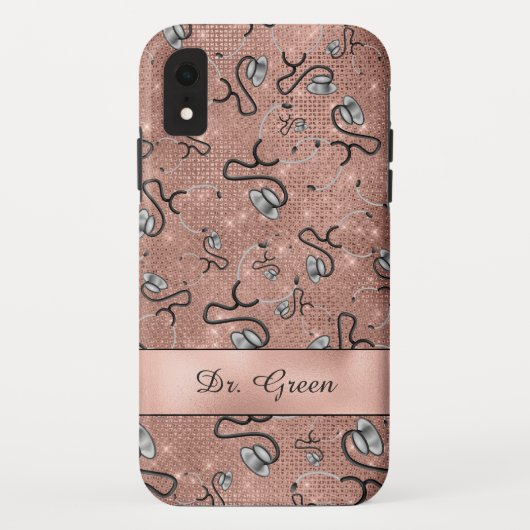 Medisch, Verpleegkundige, Dokter thema Stethoscope Case-Mate iPhone Case (Achterkant)