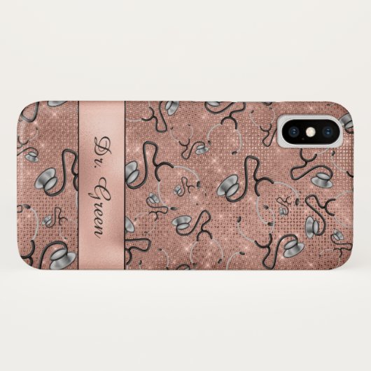 Medisch, Verpleegkundige, Dokter thema Stethoscope Case-Mate iPhone Case (Achterkant (horizontaal))