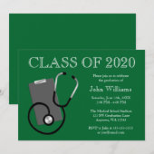 Medisch verpleegkundige Groen Afstuderen van de Sc Kaart (Voorkant / Achterkant)