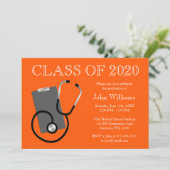 Medisch verpleegkundige School Oranje Afstuderen Kaart (Staand voorkant)