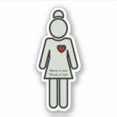 Medisch Verpleegkundige Thema Knipvorm Sticker (Voorkant)