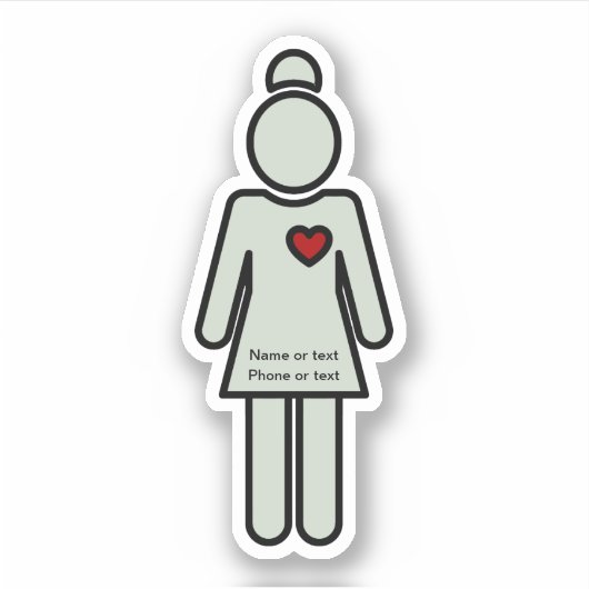 Medisch Verpleegkundige Thema Knipvorm Sticker (Voorkant)