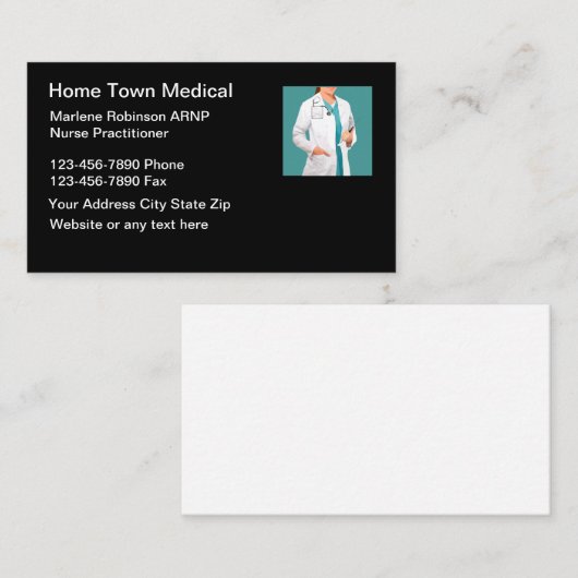 Medisch verpleegkundige visitekaartje (Voorkant / Achterkant)