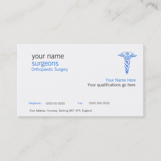 Medisch Visitekaartje - Eenvoudige tweeslachtighei (Voorkant)