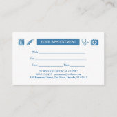 Medisch Visitekaartje met afspraak Afsprakenkaartje (Achterkant)