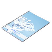 Medisch Wit 3D Caduceus Blauw Design Notitieboek (Linkerzijde)
