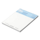 Medisch Witte 3D Caduceus Blauw Design Notitieblok (Linkerzijde)