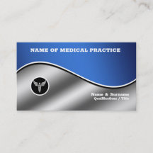 Medisch ziekenhuis blauw zilverkleurig kaduceus