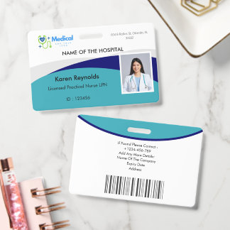Medisch Ziekenhuis Verpleegster Foto ID Badge Met