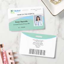 Medisch Ziekenhuis Verpleegster Foto ID-badge met
