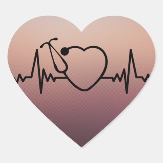 Medisch Ziekteziekenhuis Gezondheidszorg Stethosco Hart Sticker (Voorkant)