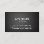 Medisch Zilver Caduceus Elegant Zwart Gezondheidsz Visitekaartje (Achterkant)