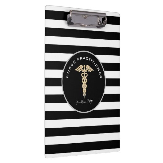 Medisch-zwart-wit monogram klembord (Rechts)