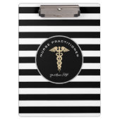 Medisch-zwart-wit monogram klembord (Voorkant)