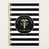 Medisch-zwart-wit monogram planner (Voorkant)