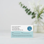 Medische afspraak herinnering Moderne Visitekaartj Afsprakenkaartje (Staand voorkant)