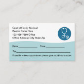 Medische afspraak herinnering Moderne Visitekaartj Afsprakenkaartje (Voorkant)
