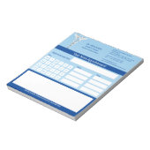 Medische afspraak met witte caduceus voor tandheel notitieblok (Linkerzijde)