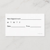 Medische Afspraak Visitekaartjes Modern Afsprakenkaartje (Achterkant)