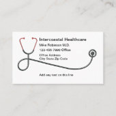 Medische afspraak Visitekaartjes Stethoscoop (Voorkant)