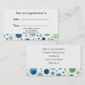 Medische Afspraakkaart Waterverf Stippen Afsprakenkaartje (Voorkant / Achterkant)