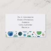 Medische Afspraakkaart Waterverf Stippen Afsprakenkaartje (Achterkant)