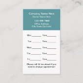 Medische afspraakkaarten Verticale lay-out Afsprakenkaartje (Voorkant)