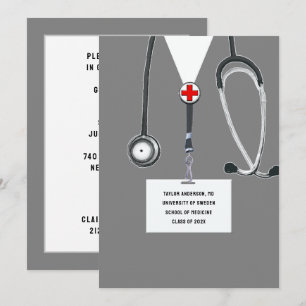 Medische afstudeerfeest kaart