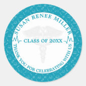 medische afstudeerfeest ronde sticker (Voorkant)