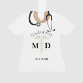 Medische Afstuderen Scrub top-gepersonaliseerd Ornament (voorkant)